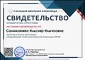 Свидетельство координатора олимпиады Свидетельство координатора олимпиады